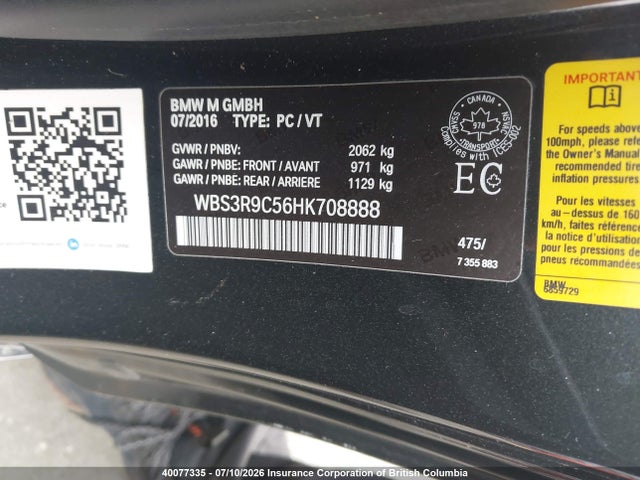 BMW M4 2017 WBS3R9C56HK708888 Image 9