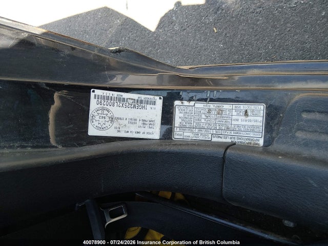 Aukcja sprzedaży 2002 Honda Civic Lx, vin: 1HGEM225X2L800290, numer aukcji: 40078900