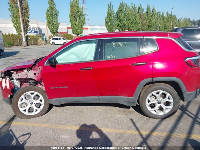 2026 Jeep Compass Sport მანქანა იყიდება აუქციონზე, vin: 3C4NJDAN1TT153742, აუქციონის ნომერი: 40081764