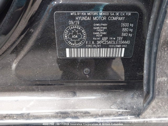 3KPC25A65LE104440 Hyundai Accent Essential With Comfort Package Auto Ivt