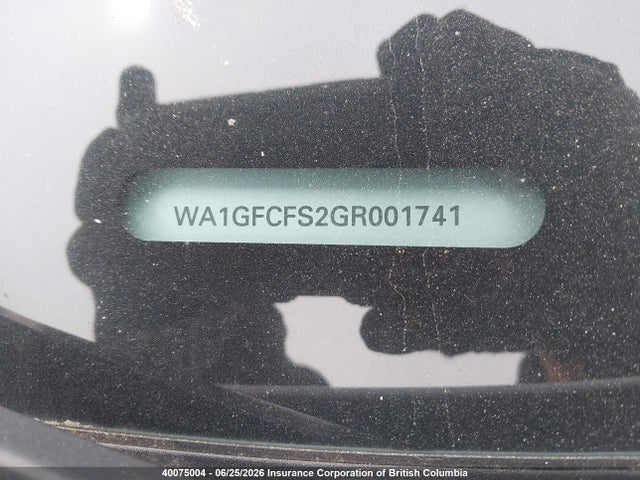 40075004 :رقم المزاد ، WA1GFCFS2GR001741 vin ، 2016 Audi Q3 Prestige مزاد بيع
