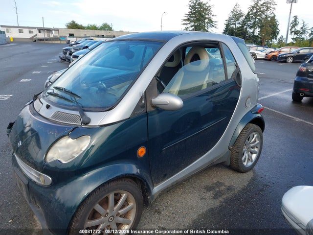 Aukcja sprzedaży 2006 Smart Fortwo Passion/pulse/pure, vin: WMEAJ00F66J275303, numer aukcji: 40081772