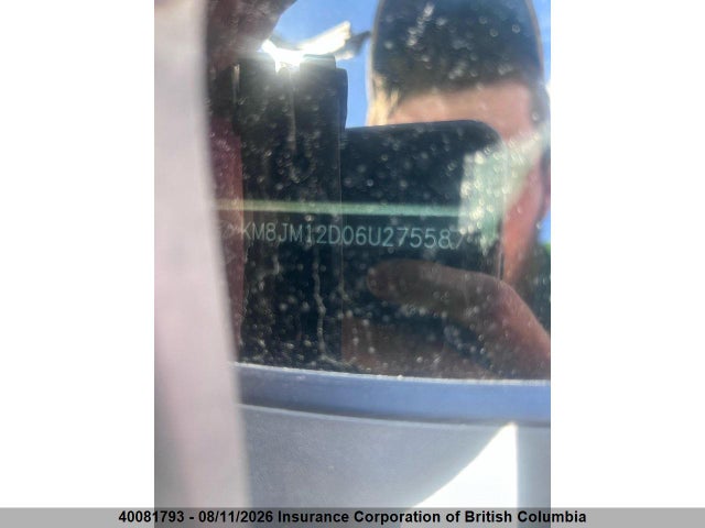 2006 Hyundai Tucson Gl მანქანა იყიდება აუქციონზე, vin: KM8JM12D06U275587, აუქციონის ნომერი: 40081793