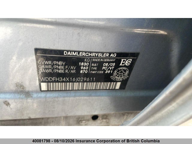 Aukcja sprzedaży 2006 Mercedes-benz B200, vin: WDDFH34X16J029611, numer aukcji: 40081798