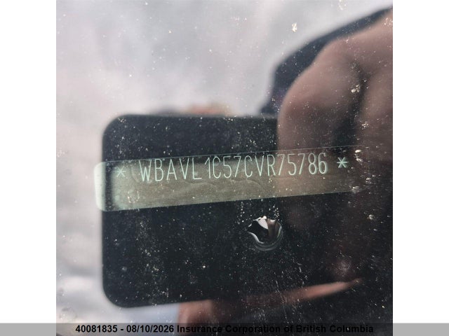 40081835 :رقم المزاد ، WBAVL1C57CVR75786 vin ، 2012 Bmw M مزاد بيع