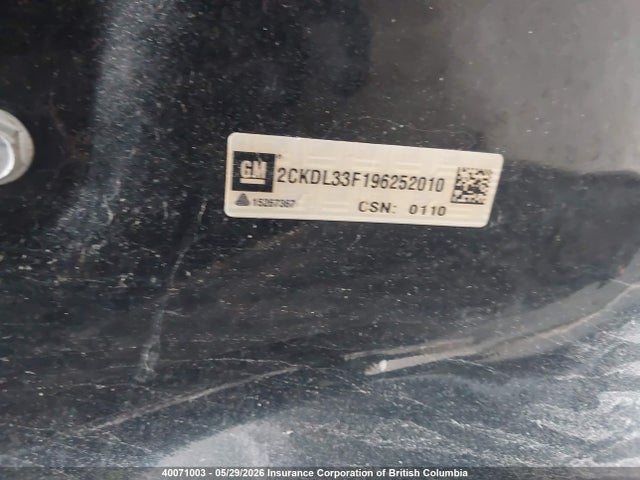 Aukcja sprzedaży 2009 Pontiac Torrent, vin: 2CKDL33F196252010, numer aukcji: 40071003