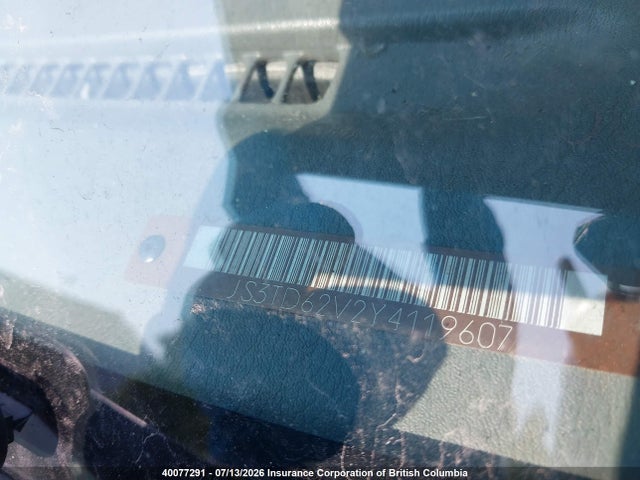 Aukcja sprzedaży 2000 Suzuki Grand Vitara Jlx/limited/jx, vin: JS3TD62V2Y4119607, numer aukcji: 40077291