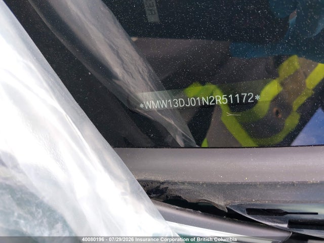 Aukcja sprzedaży 2022 Mini Cooper Se, vin: WMW13DJ01N2R51172, numer aukcji: 40080196