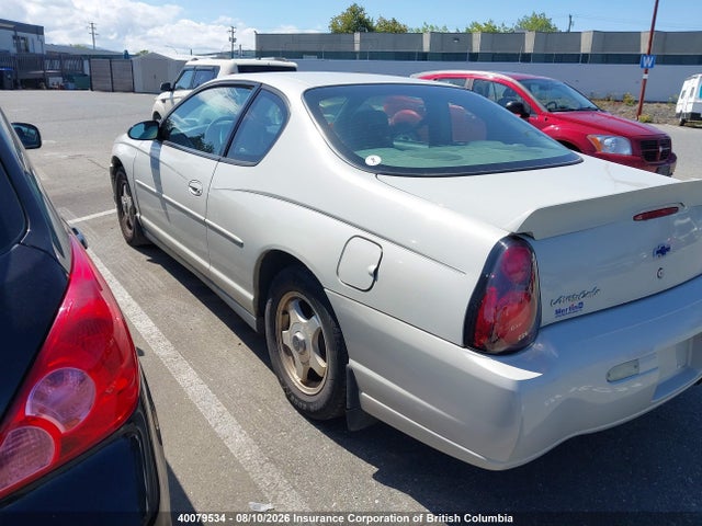 2004 Chevrolet Monte Carlo Ls მანქანა იყიდება აუქციონზე, vin: 2G1WW12E349388126, აუქციონის ნომერი: 40079534