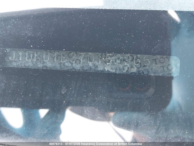 2013 Toyota Prius C მანქანა იყიდება აუქციონზე, vin: JTDKDTB37D1529662, აუქციონის ნომერი: 40076313