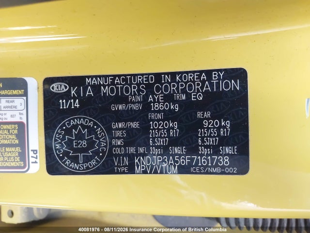 KIA Soul 2015 KNDJP3A56F7161738 Image 9