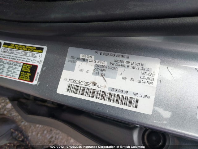 Mazda 5 Touring 2014 JM1CW2CL0E0172923 Image 9