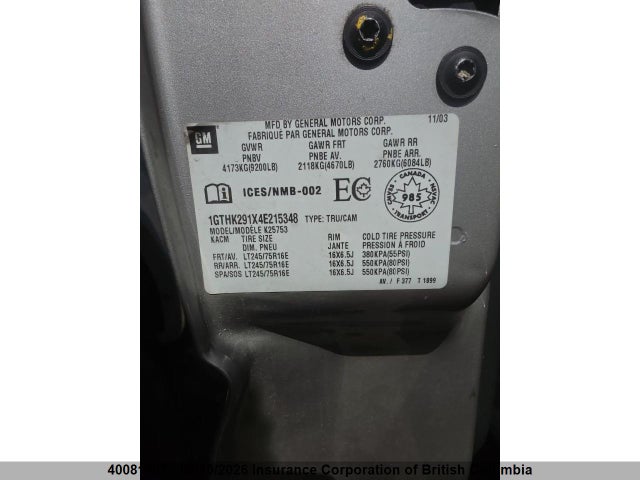 Продажа на аукционе авто 2004 Gmc Sierra K2500 Heavy Duty, vin: 1GTHK291X4E215348, номер лота: 40081987