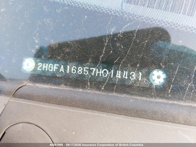 40081998 :رقم المزاد ، 2HGFA16857H014431 vin ، 2007 Honda Civic مزاد بيع