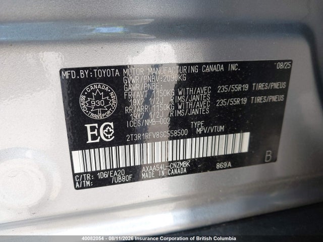 Toyota RAV4 2025 2T3R1RFV8SC558500 Image 9