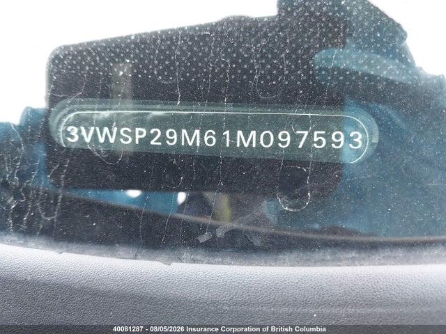 40081287 :رقم المزاد ، 3VWSP29M61M097593 vin ، 2001 Volkswagen Jetta Gls Tdi مزاد بيع