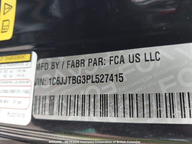 Продаж на аукціоні авто 2023 Jeep Gladiator Rubicon, vin: 1C6JJTBG3PL527415, номер лоту: 40082090