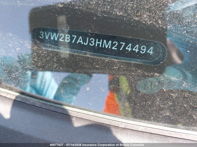 Aukcja sprzedaży 2017 Volkswagen Jetta S, vin: 3VW2B7AJ3HM274494, numer aukcji: 40077637