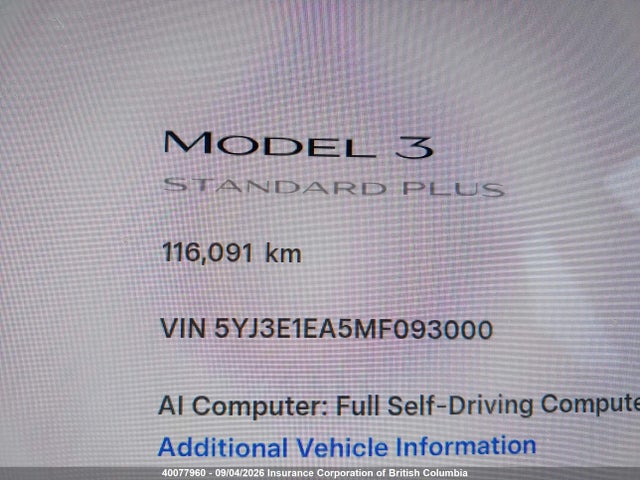 Продажа на аукционе авто 2021 Tesla Model 3, vin: 5YJ3E1EA5MF093000, номер лота: 40077960