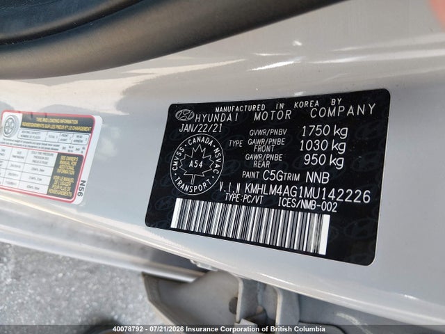 Hyundai ELANTRA SEL 2021 KMHLM4AG1MU142226 Image 9