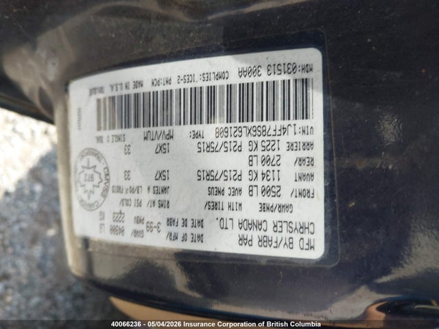 Auction sale of the 1999 Jeep Cherokee Limited, vin: 1J4FF78S6XL621608, lot number: 40066236
