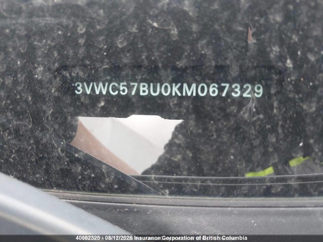 40082325 :رقم المزاد ، 3VWC57BU0KM067329 vin ، 2019 Volkswagen Jetta مزاد بيع