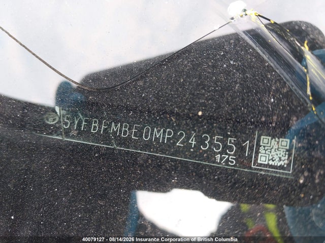 40079127 :رقم المزاد ، 5YFBPMBE0MP243551 vin ، 2021 Toyota Corolla Le مزاد بيع