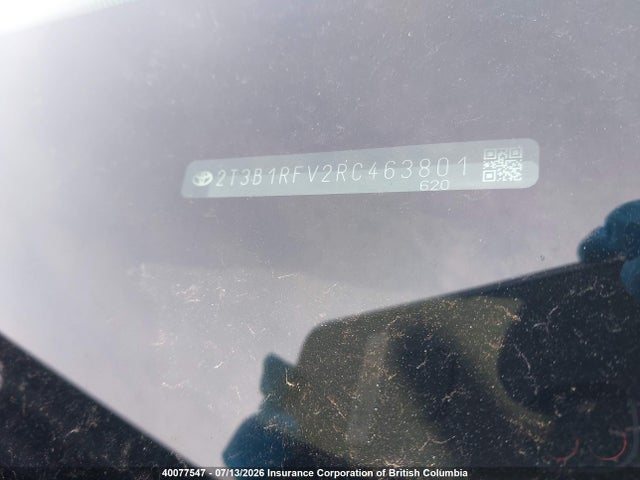 40077547 :رقم المزاد ، 2T3B1RFV2RC463801 vin ، 2024 Toyota Rav4 Le مزاد بيع