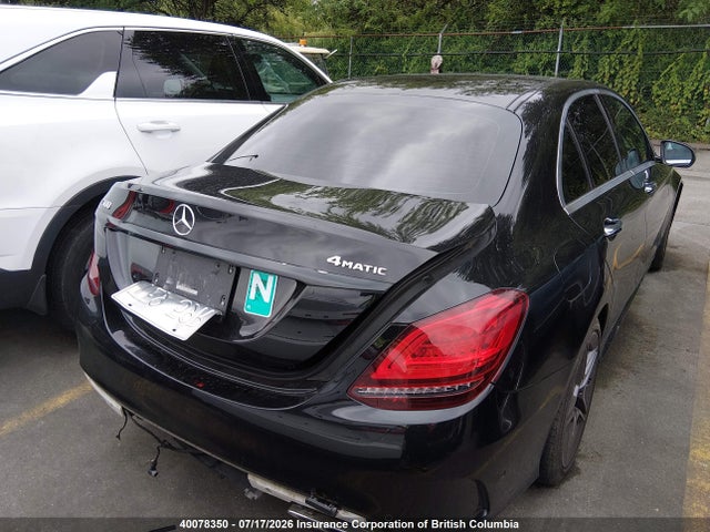2019 Mercedes-benz C 300 4matic მანქანა იყიდება აუქციონზე, vin: 55SWF8EB7KU304494, აუქციონის ნომერი: 40078350