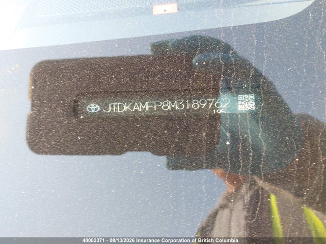 40082371 :رقم المزاد ، JTDKAMFP8M3189762 vin ، 2021 Toyota Prius مزاد بيع