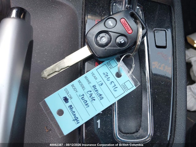 Auction sale of the 2013 Honda Civic, vin: 2HGFB2F5XDH008063, lot number: 40082387