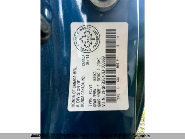 Honda Civic 2014 2HGFB2E43EH033669 Image 15