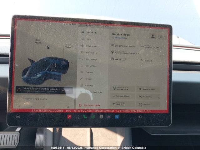 Auction sale of the 2024 Tesla Model 3, vin: LRW3E7EBXRC200586, lot number: 40082414
