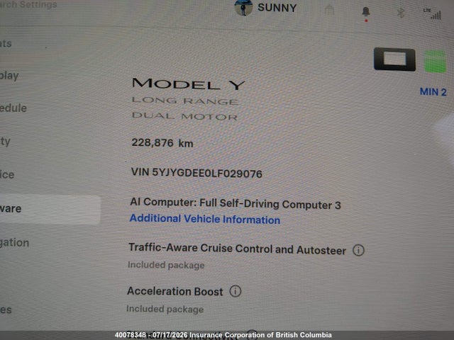 Tesla Model Y 2020 5YJYGDEE0LF029076 Image 16
