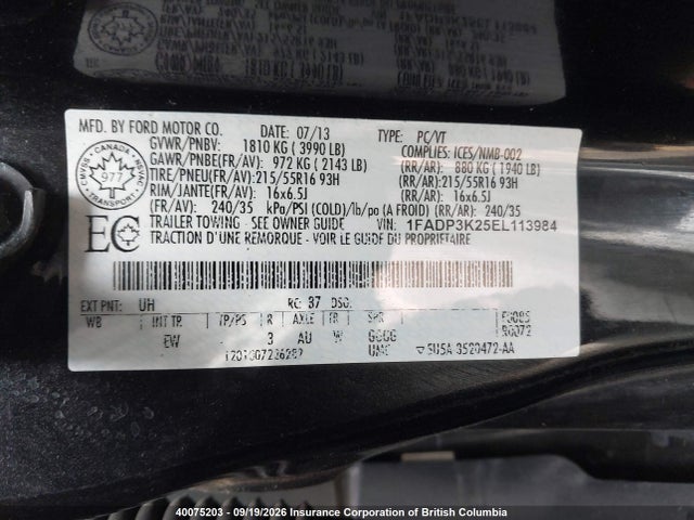 Ford FOCUS SE 2014 1FADP3K25EL113984 Image 9