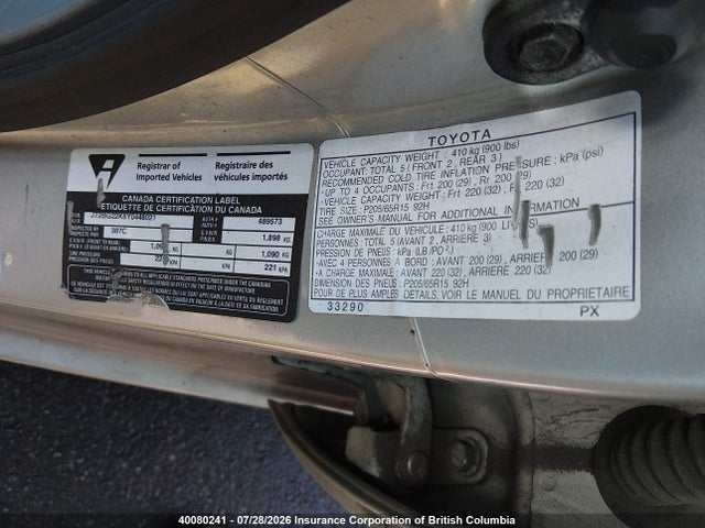 Aukcja sprzedaży 2000 Toyota Camry Ce/le/xle, vin: JT2BG22K6Y0448021, numer aukcji: 40080241