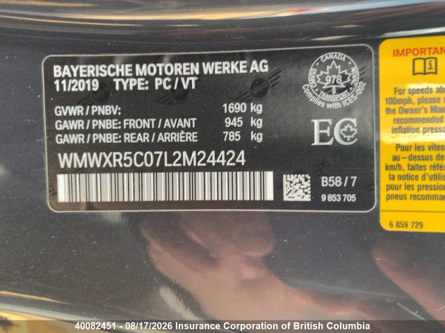 Mini 3 Door Cooper S 2020 WMWXR5C07L2M24424 Image 7
