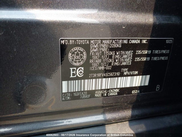 Toyota RAV4 2025 2T3R1RFV4SC567310 Image 9