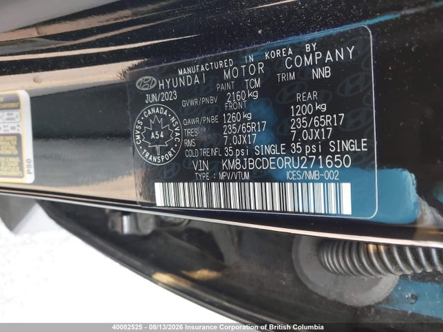 2024 Hyundai Tucson Sel მანქანა იყიდება აუქციონზე, vin: KM8JBCDE0RU271650, აუქციონის ნომერი: 40082525