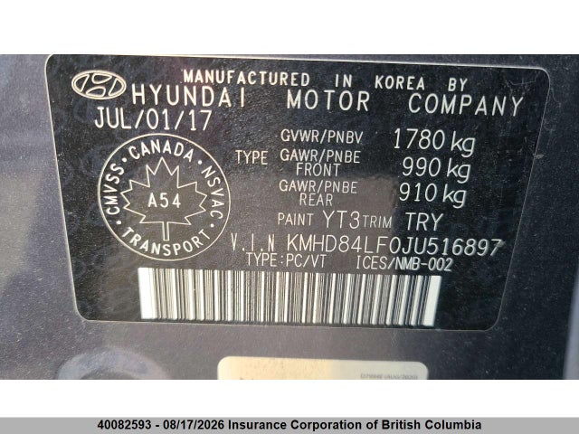 Продаж на аукціоні авто 2018 Hyundai Elantra Gl, vin: KMHD84LF0JU516897, номер лоту: 40082593
