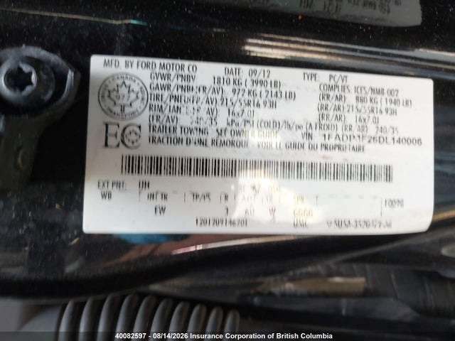 2013 Ford Focus მანქანა იყიდება აუქციონზე, vin: 1FADP3F26DL140006, აუქციონის ნომერი: 40082597