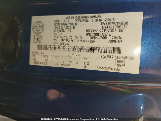 Aukcja sprzedaży 2017 Ford F150 Super Cab, vin: 1FTEX1CF2HFA55226, numer aukcji: 40076445
