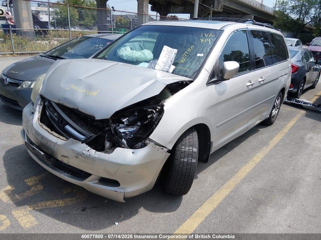 40077800 :رقم المزاد ، 5FNRL38775B506452 vin ، 2005 Honda Odyssey Ex-l مزاد بيع