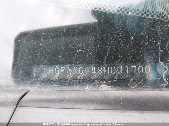 2008 Honda Civic მანქანა იყიდება აუქციონზე, vin: 2HGFA16948H001700, აუქციონის ნომერი: 40082675