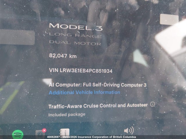 Tesla Model 3 Long Range 2023 LRW3E1EB4PC851934 Image 16