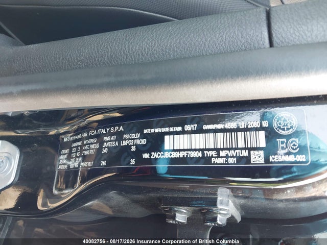 ZACCJBCB9HPF79904 Jeep Renegade Trailhawk