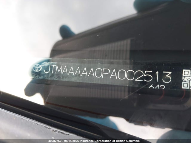 40082760 :رقم المزاد ، JTMAAAAA0PA002513 vin ، 2023 Toyota Bz4x مزاد بيع