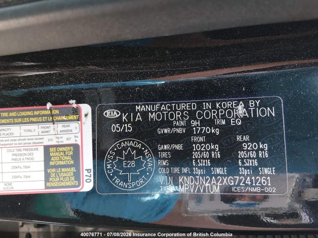KIA Soul 2016 KNDJN2A2XG7241261 Image 9