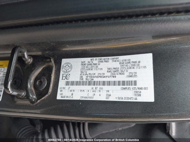 Ford F150 2016 1FTEW1EP8GKF07789 Image 9