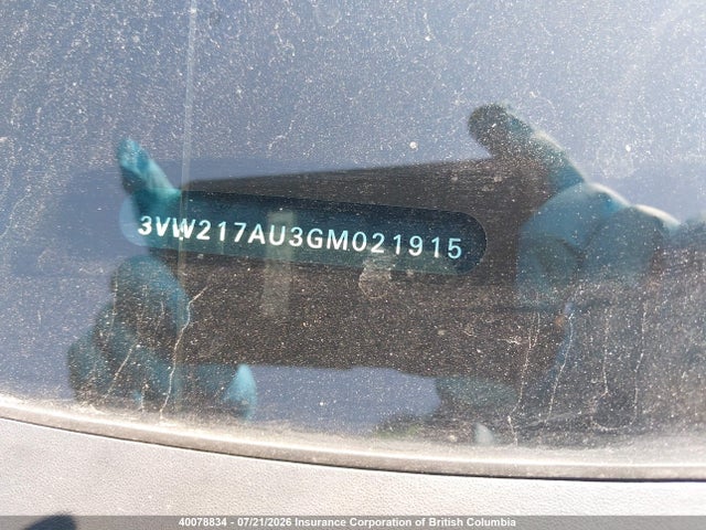 3VW217AU3GM021915 Volkswagen Golf S/se/sel